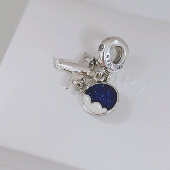 Pandora Propeller Plane Dangle Charm S925 Silver with box - Picture 7 of 7